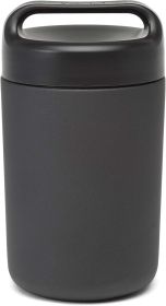 Goodful Stainless Steel Food Jar, Double Wall Vacuum Sealed Insulated Food Storage Container with Carry Handle Lid, 16-Ounce, Gray