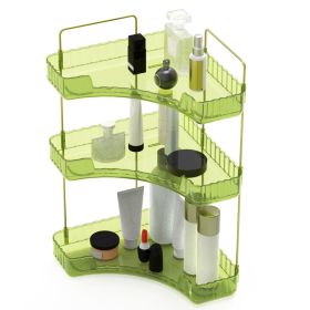 Bathroom Countertop Organizer 3 Tier Corner Makeup Storage Shelf Vanity Cosmetic Perfume Tray Clear Corner Rack for Bedroom Bathroom Kitchen